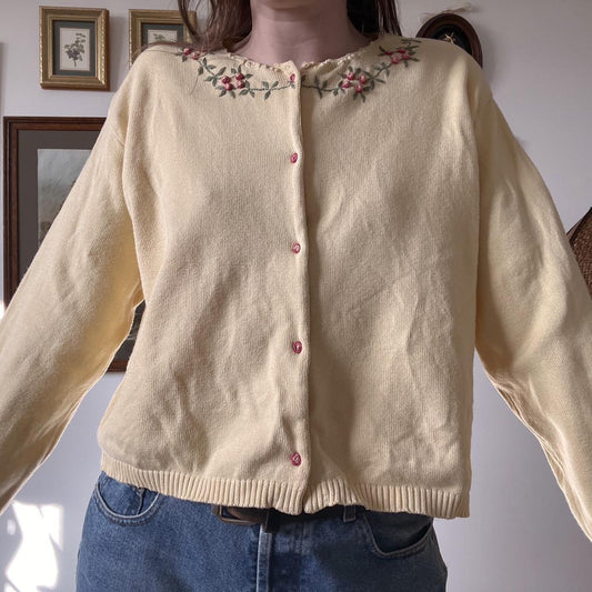 Butter cottage knit cardigan (L)