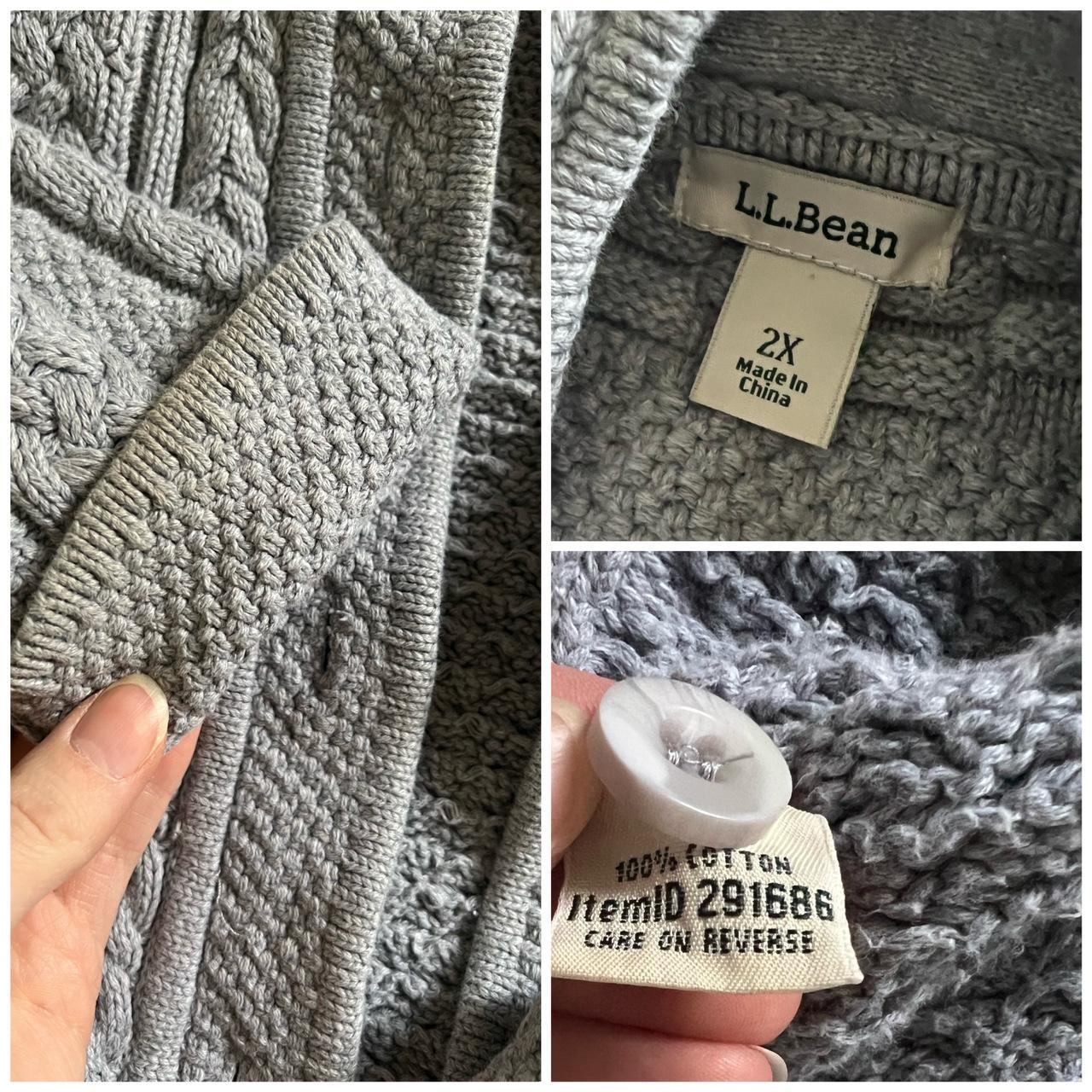 Grey cable knit cardigan (XL)