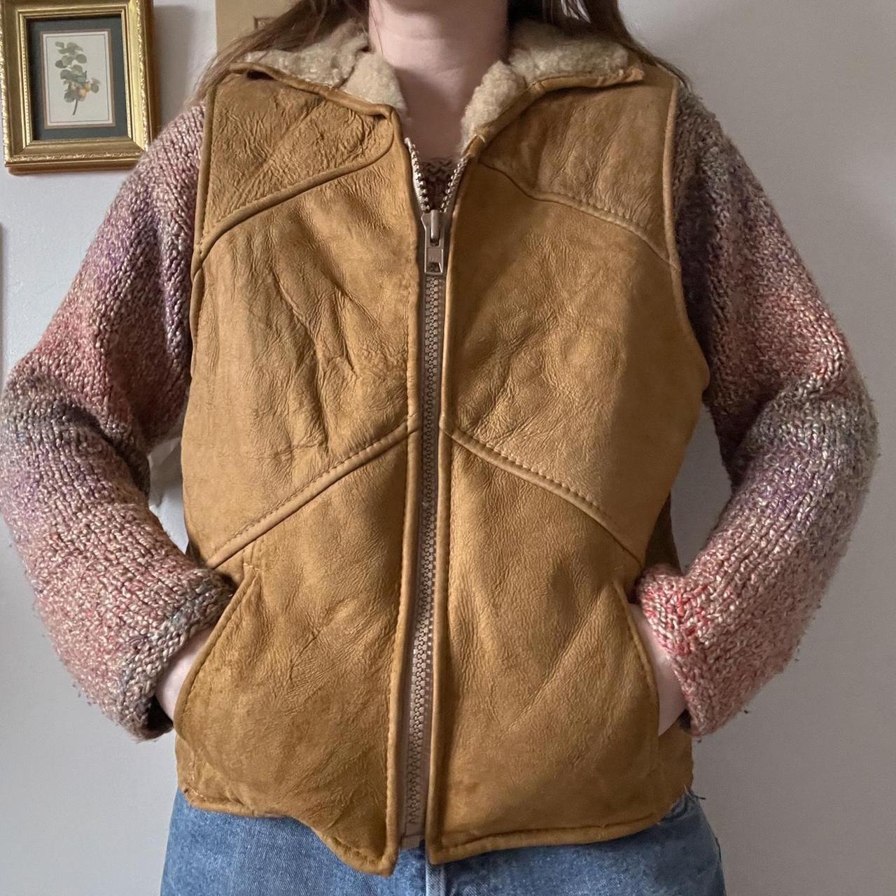 Cozy vintage sherpa vest (M)