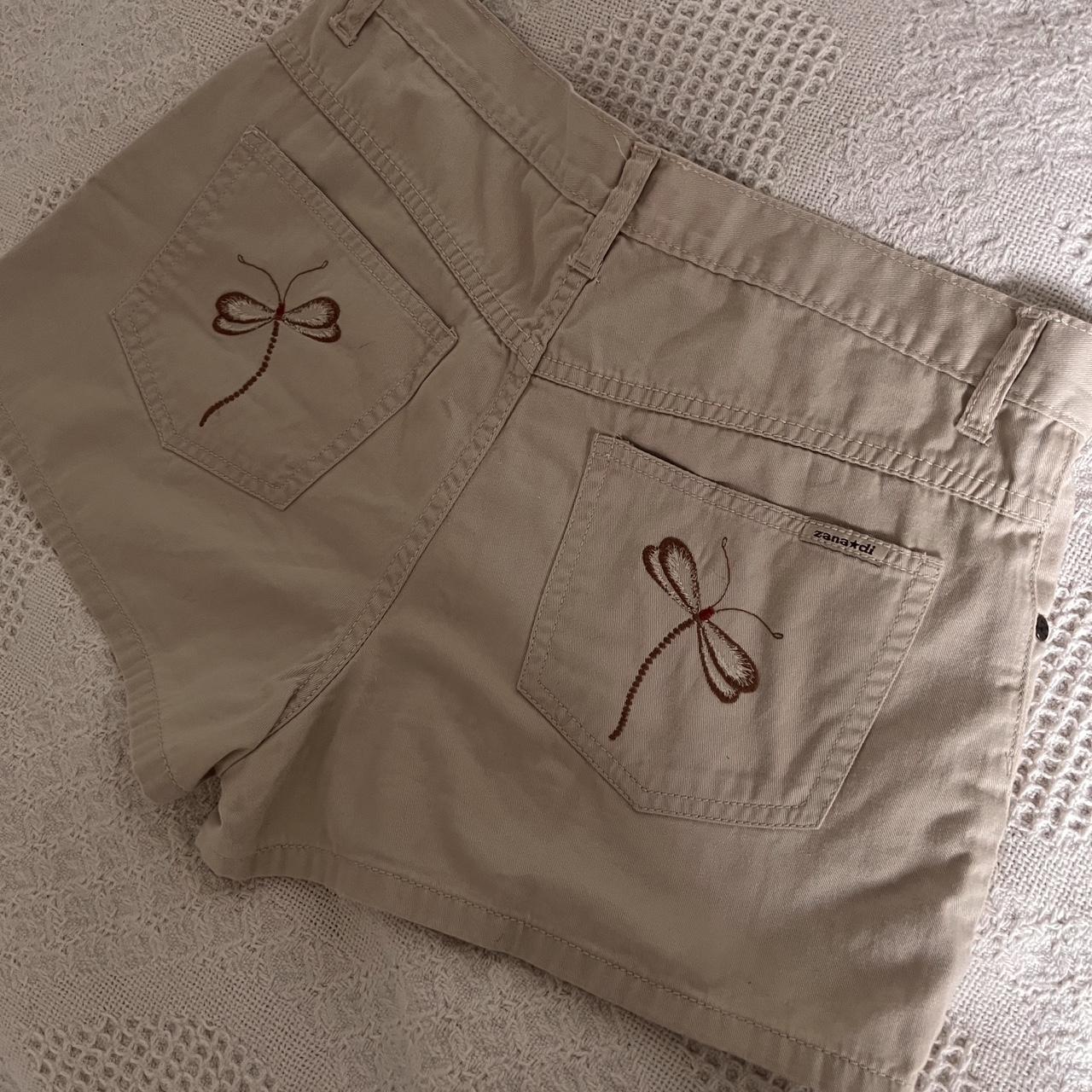 Dragonfly embroidered shorts (M)