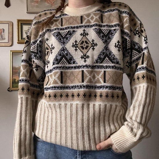 Slouchy vintage winter sweater (M)