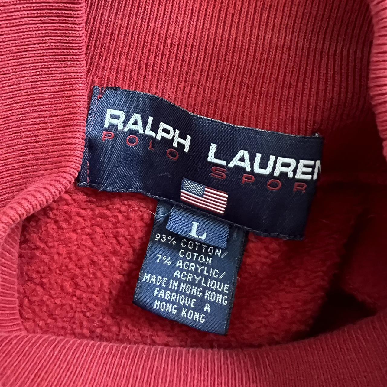 Red ralph lauren sweatshirt (L)