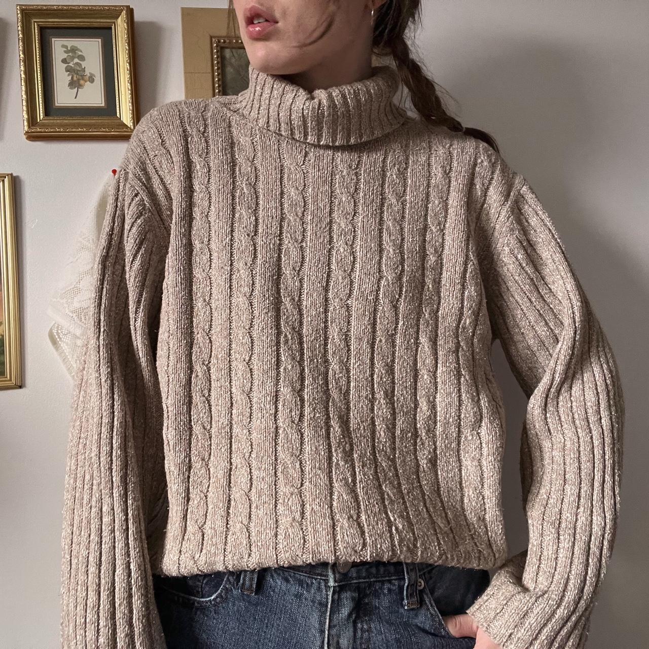 Oat ribbed knit sweater (L)