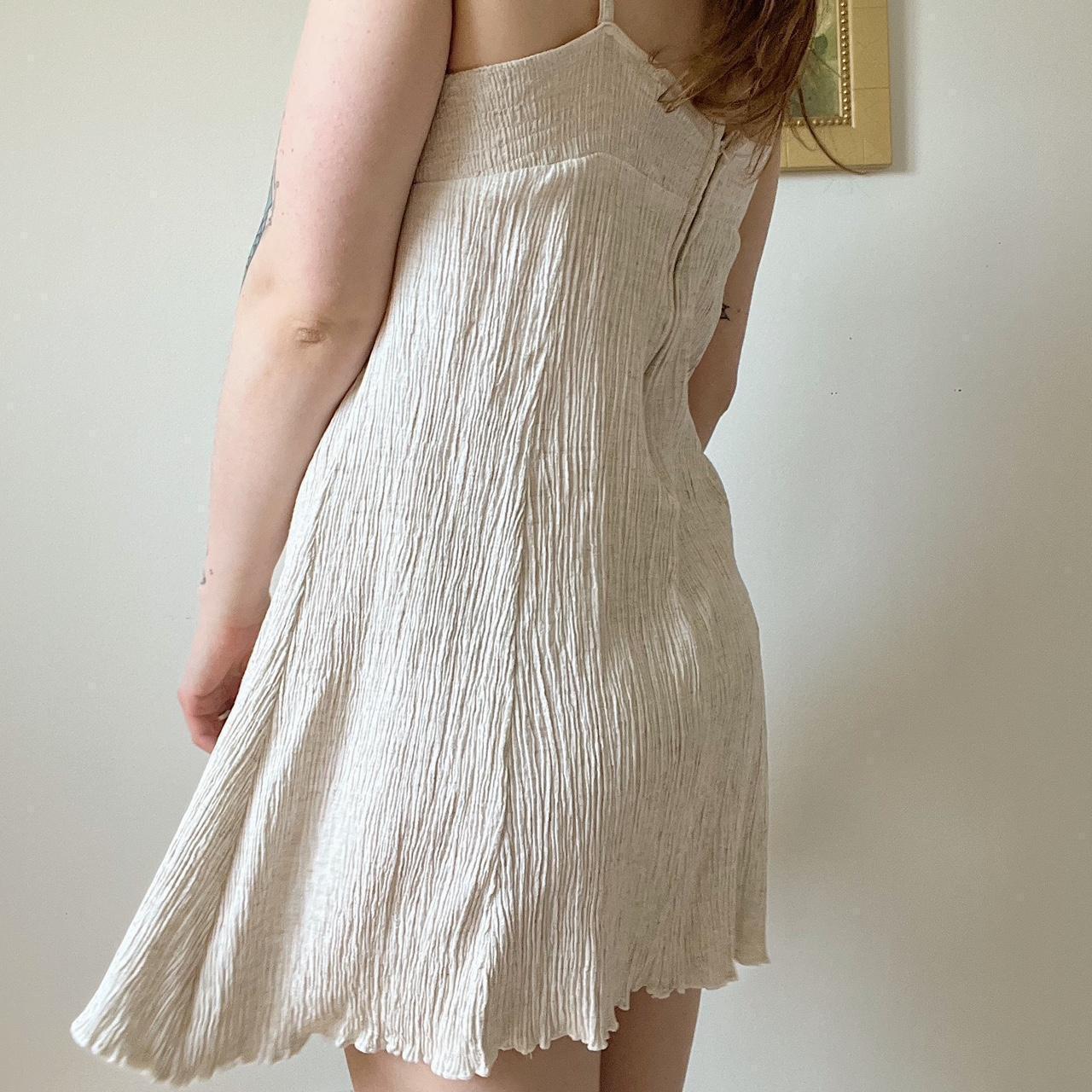 Cream gauze boho mini dress (S)