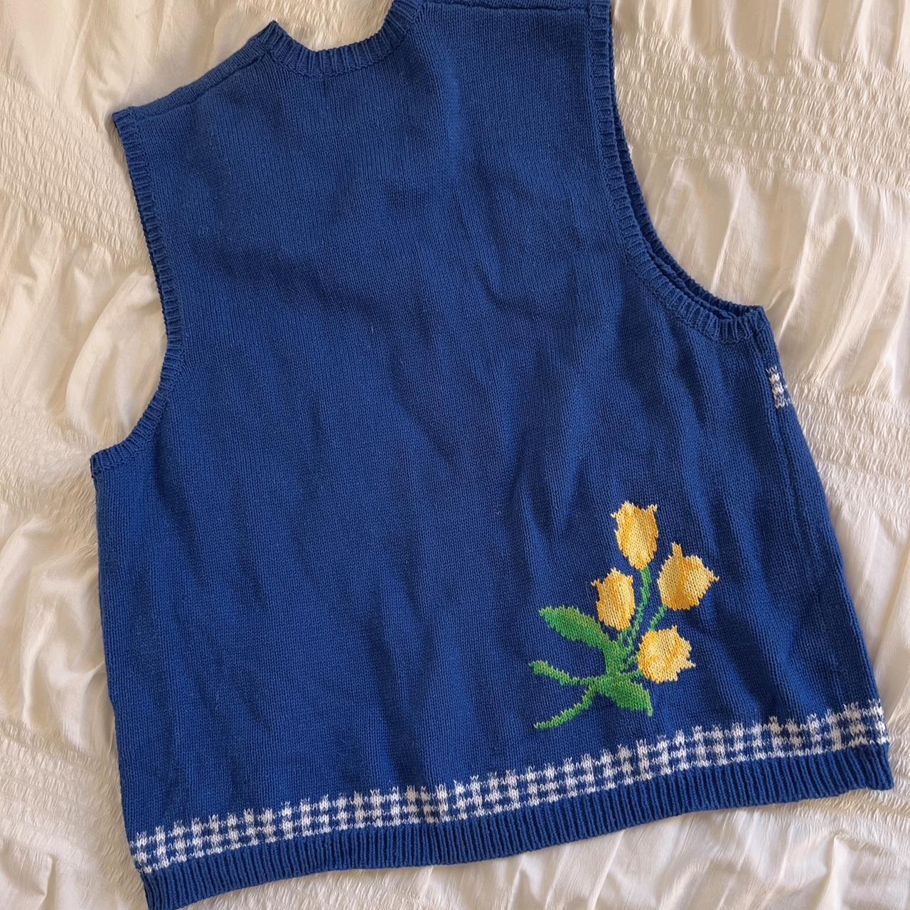 Cottagecore garden knit vest (M)