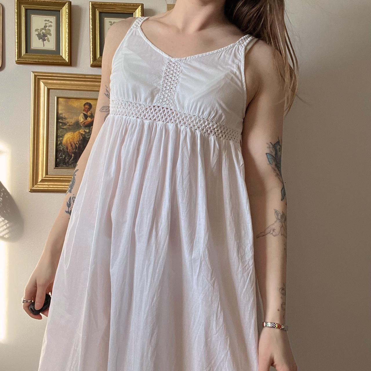 White babydoll maxi dress (S)