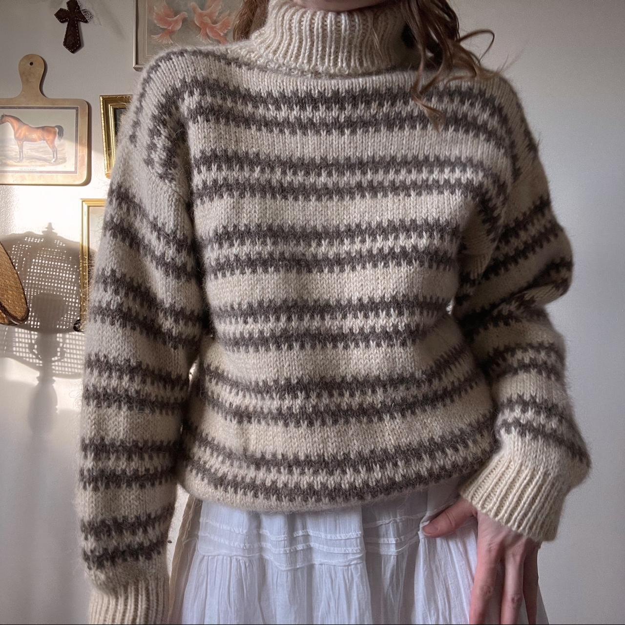 Chunky wool knit sweater (M)