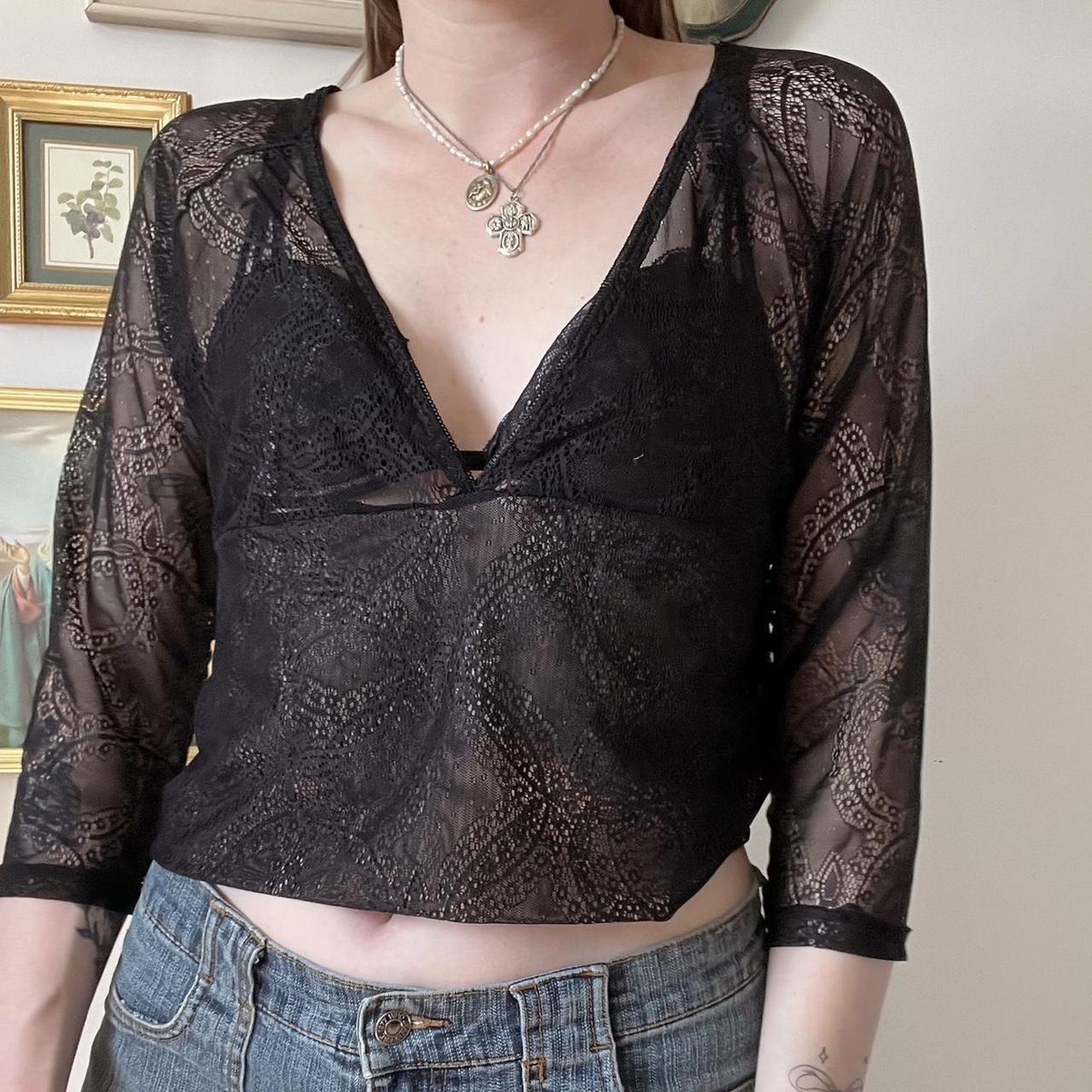 Sheer lace top (M)