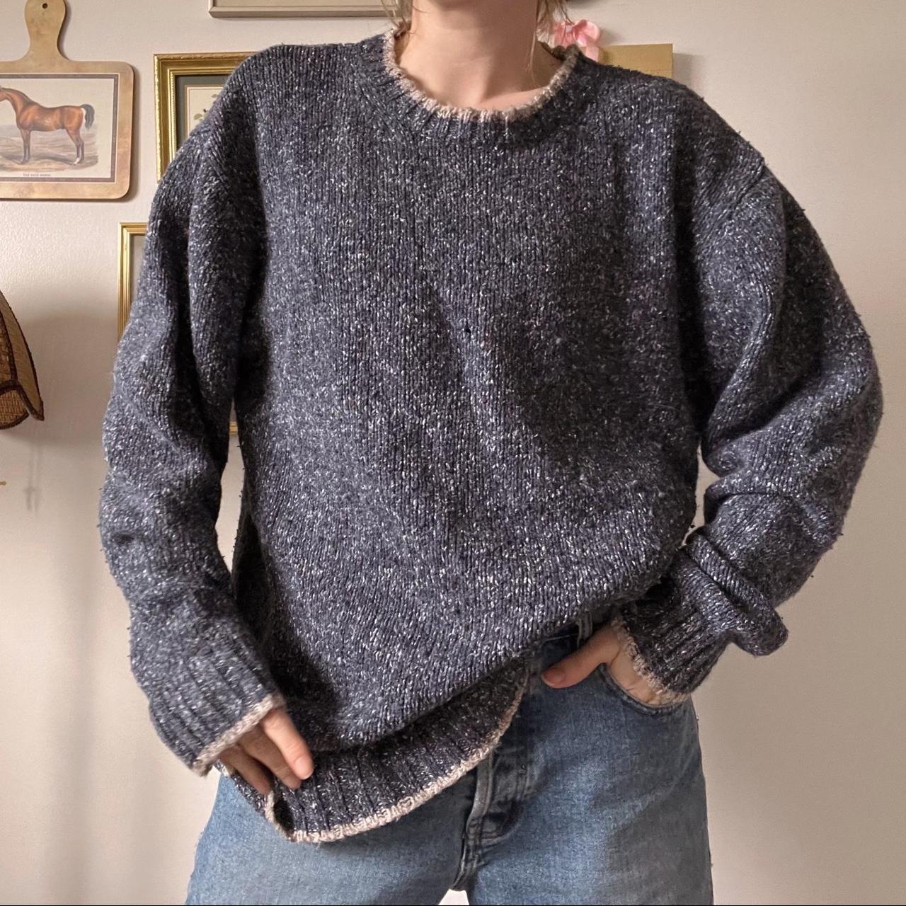 Speckled slouchy cabincore sweater (L)