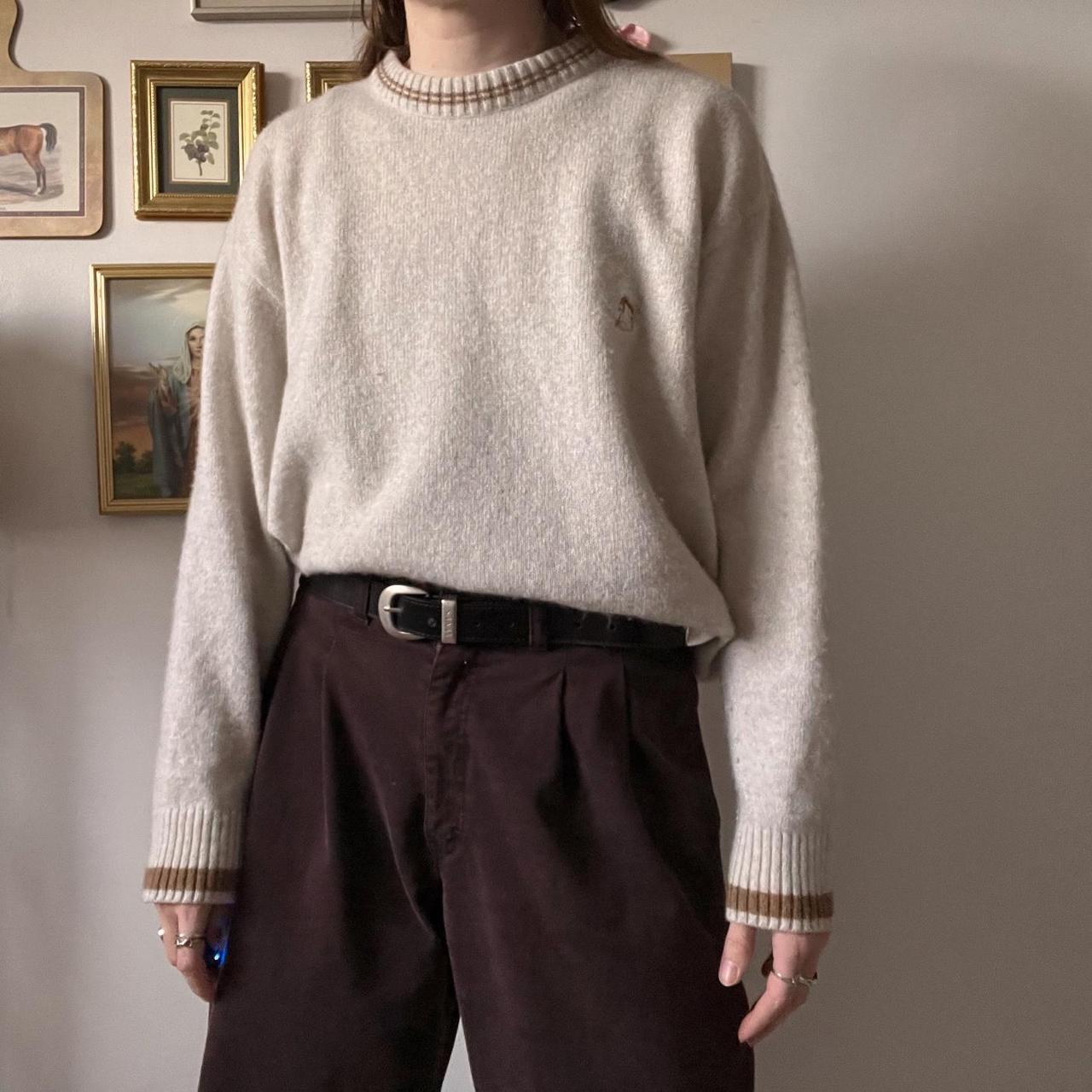 Slouchy horse emblem knit (L)