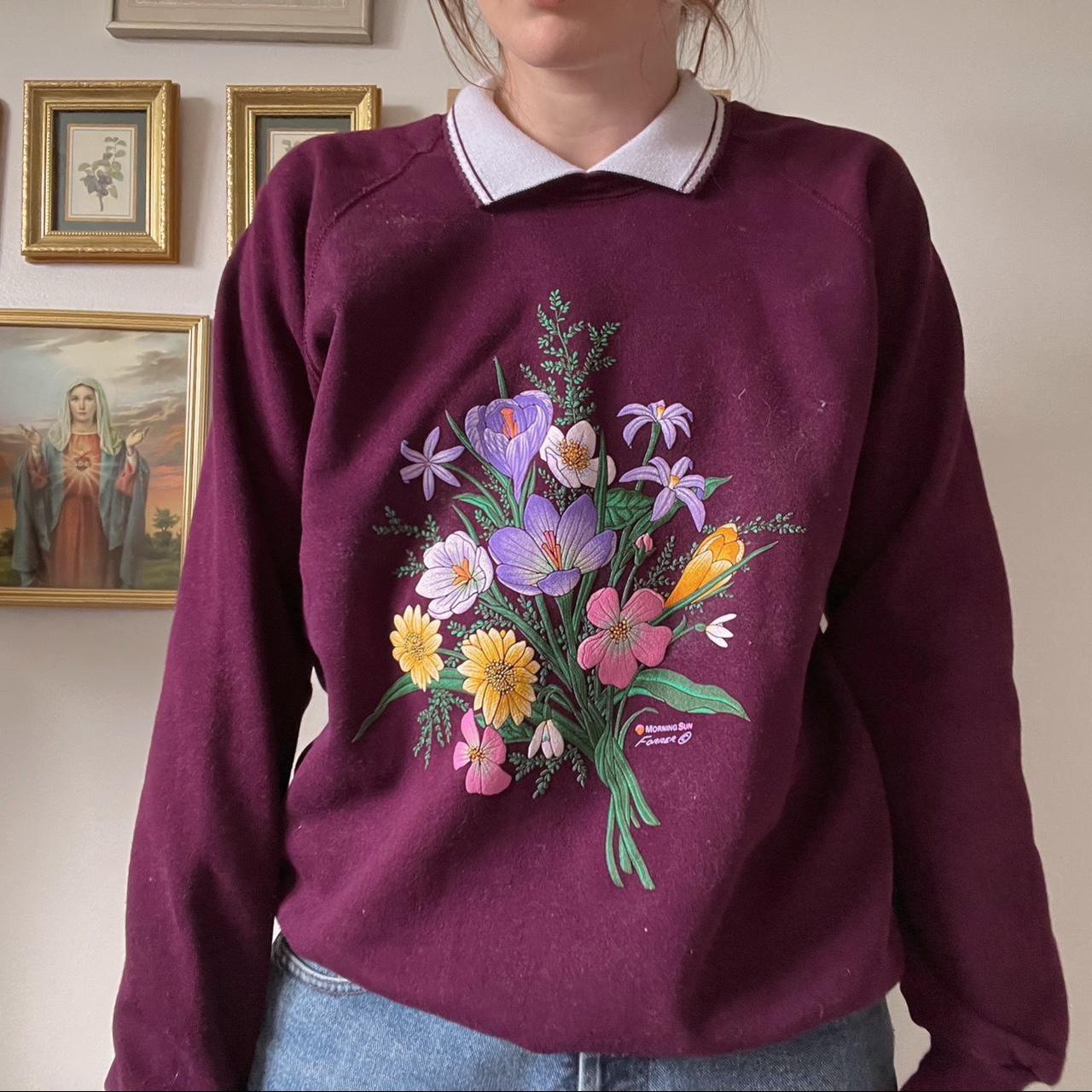 Grandmacore bouquet sweater (L)