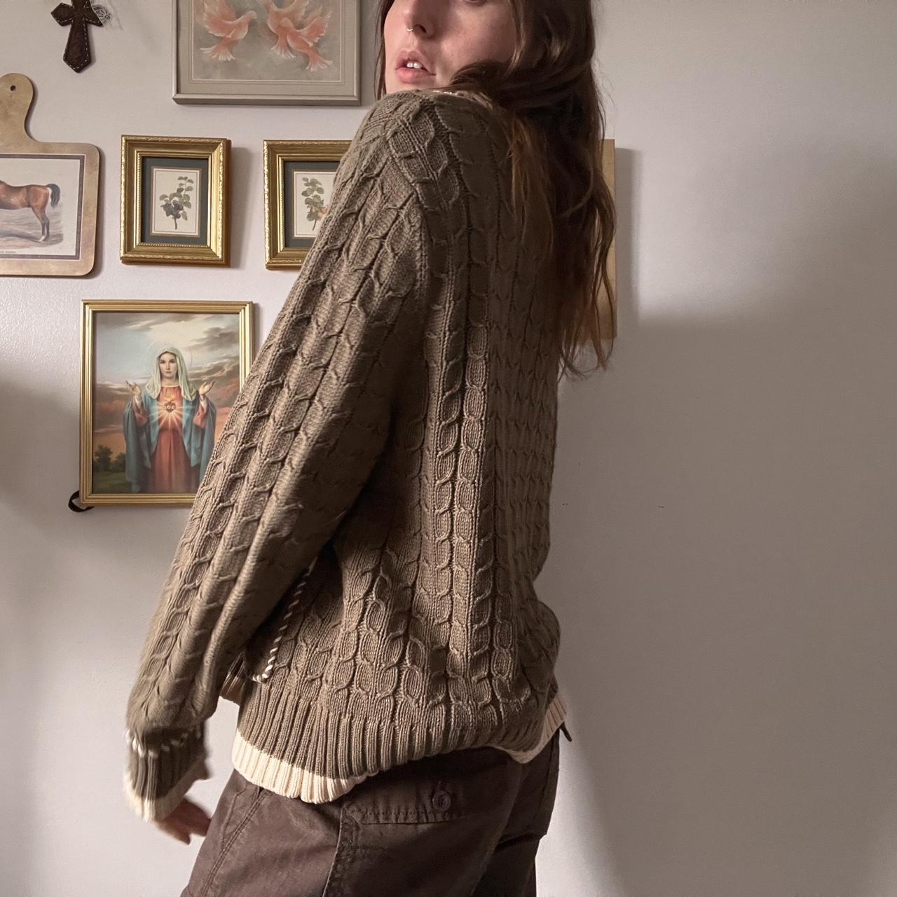 Earthy cottage cable knit (M)