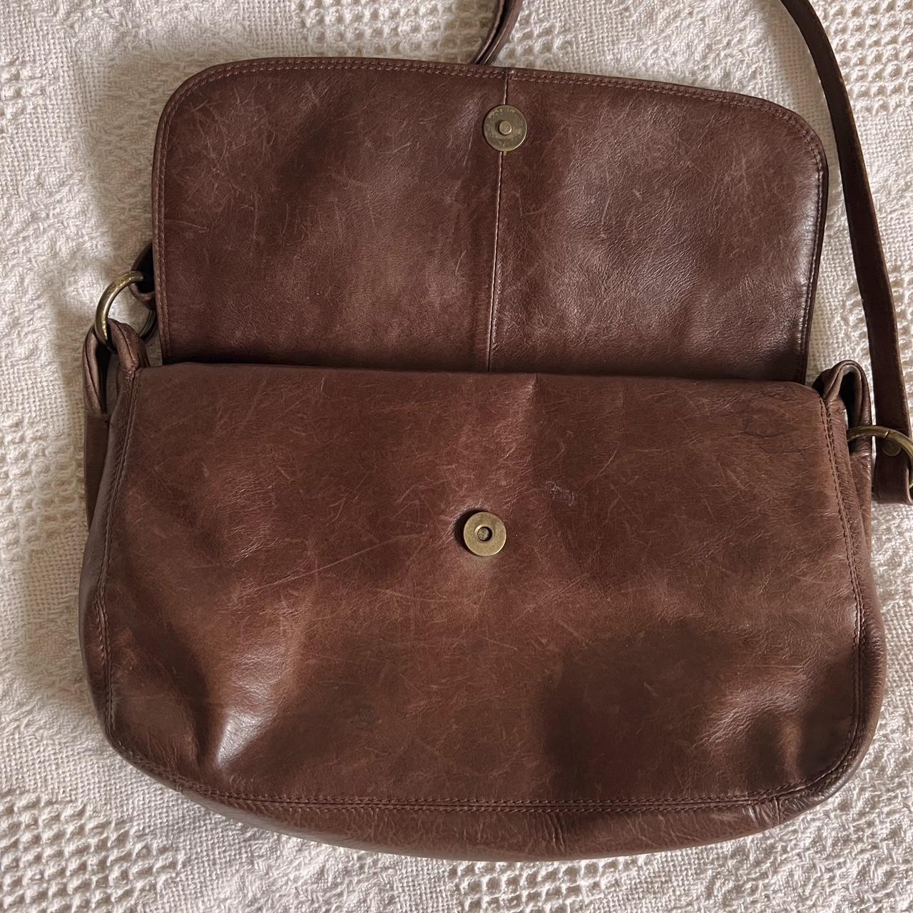 Brown leather crossbody