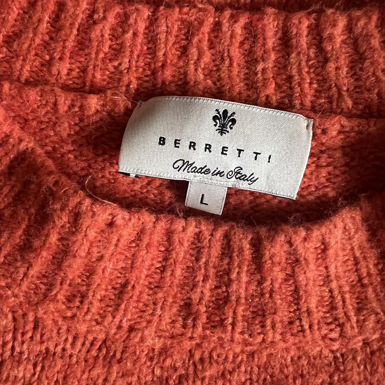 Orange italian knit sweater (M)