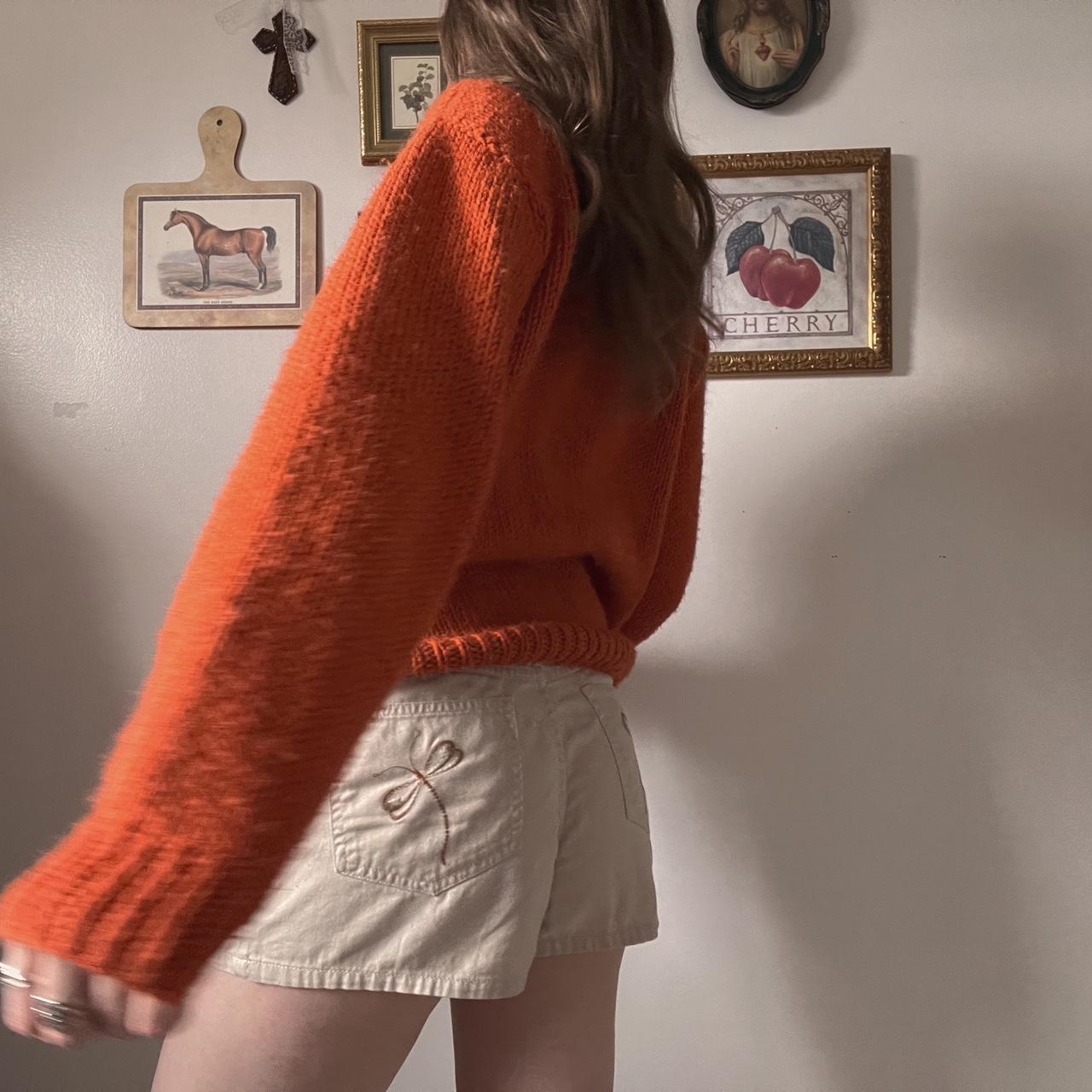 Tangerine slouch knit sweater (M)