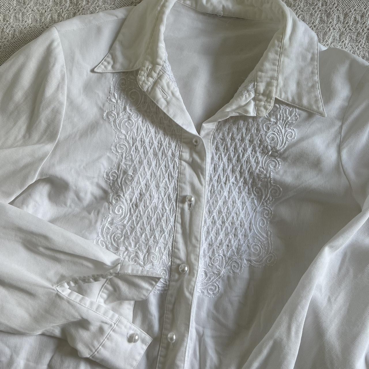 Vintage cowgirl textured blouse (M)