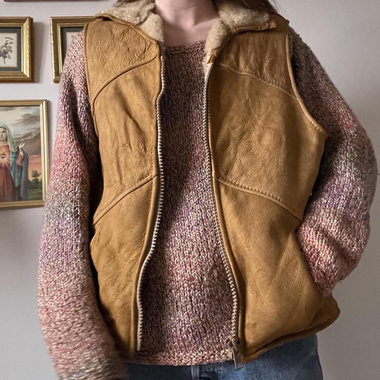 Cozy vintage sherpa vest (M)