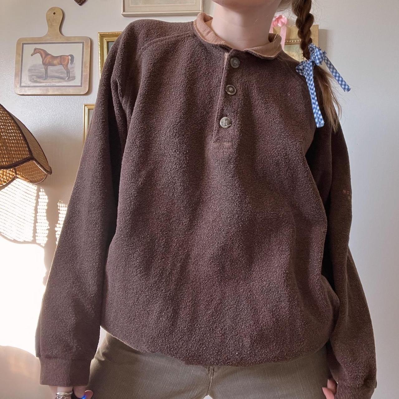 Slouchy brown cabincore sweater (M)