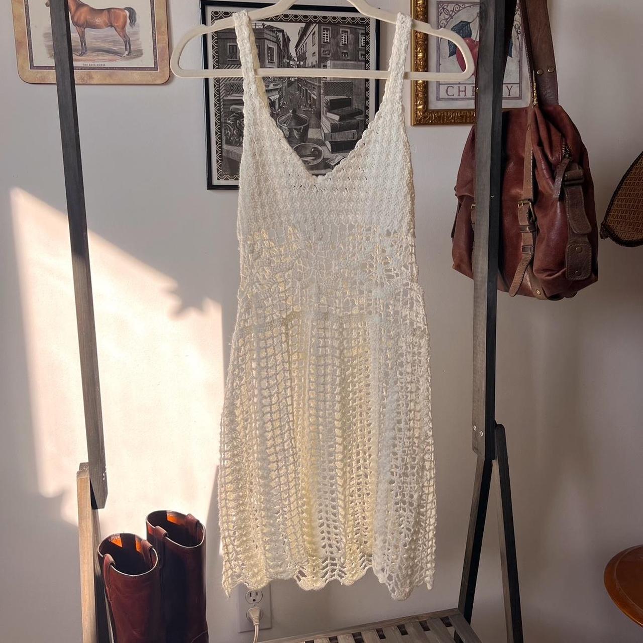 Vintage crochet mini dress (M)