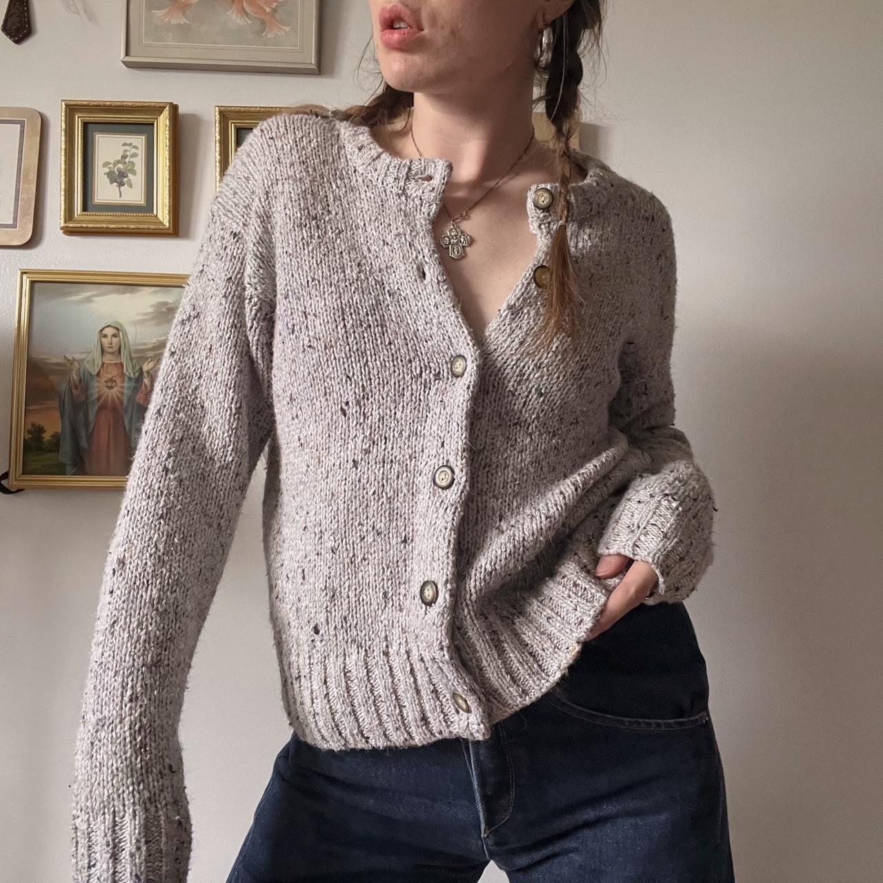 Speckled knit cardigan (S)