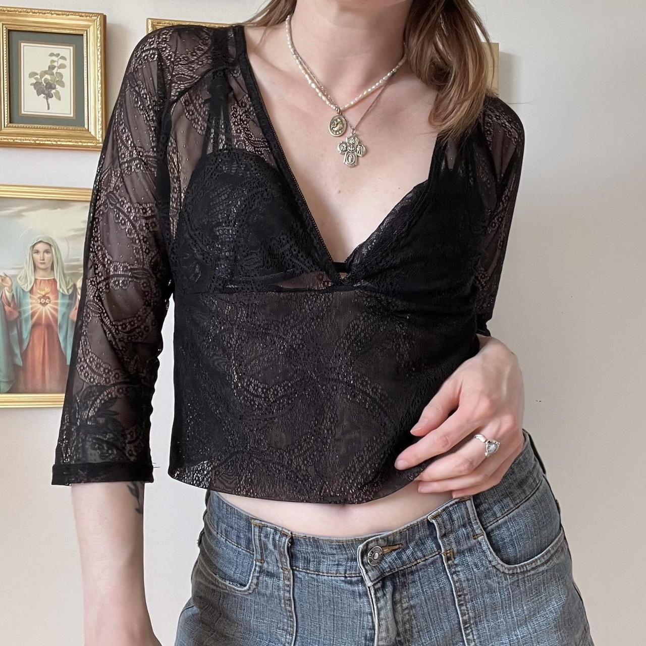 Sheer lace top (M)