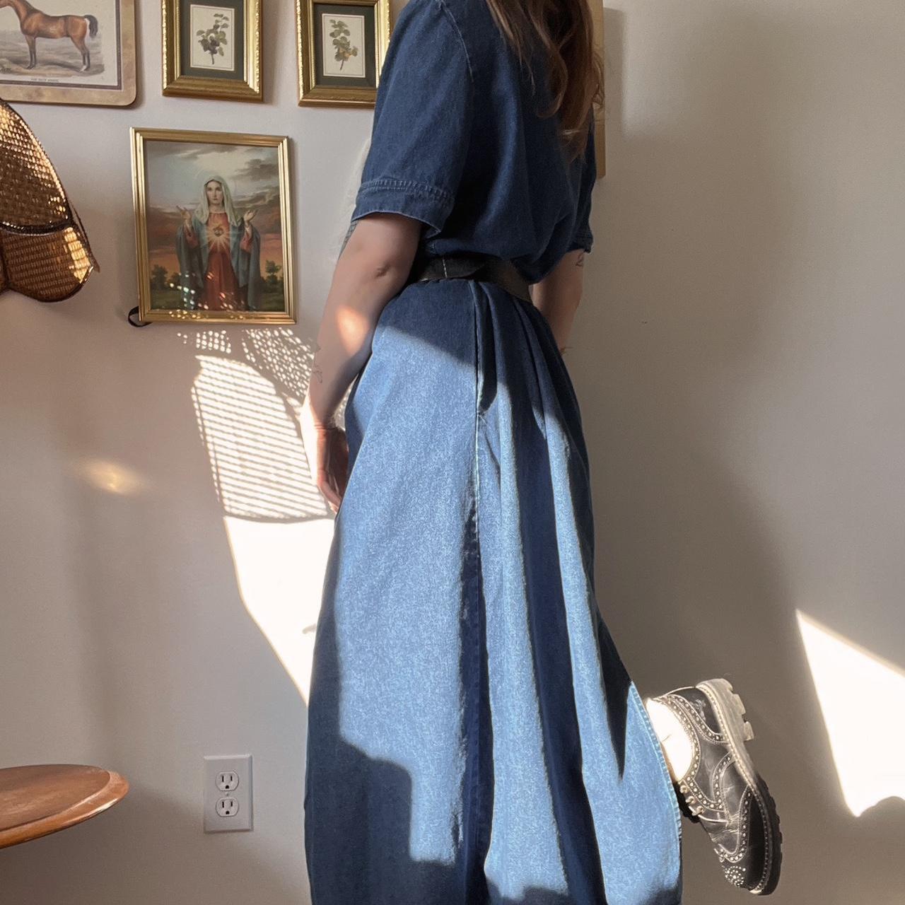 Cottage denim maxi dress (XL)