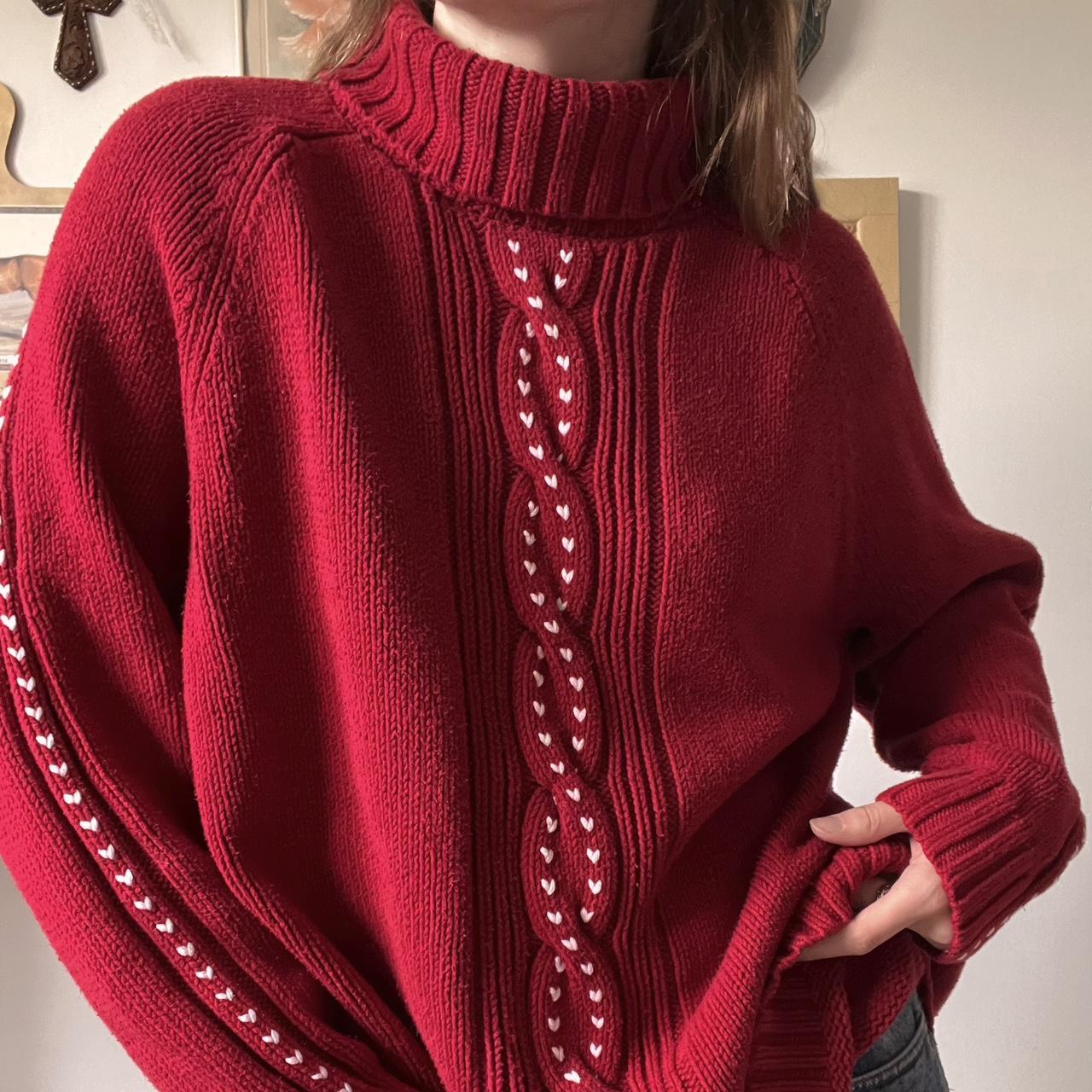 Red love hearts sweater (XL)