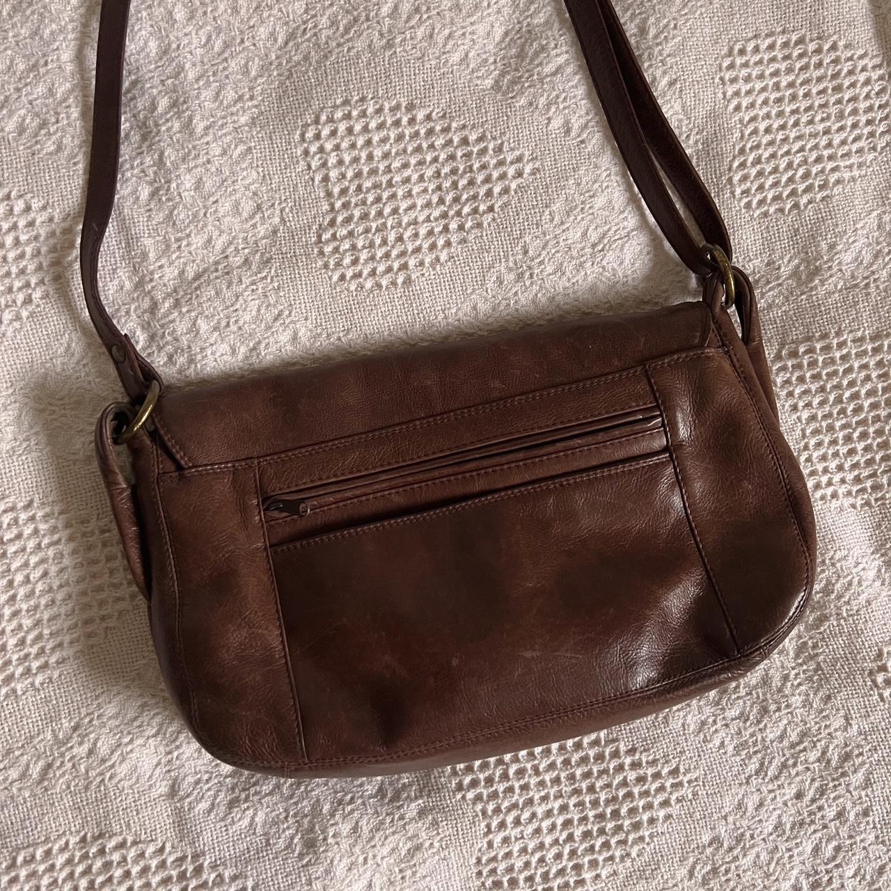 Brown leather crossbody