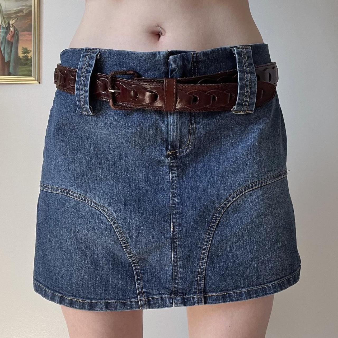 Y2K denim mini skirt (M)