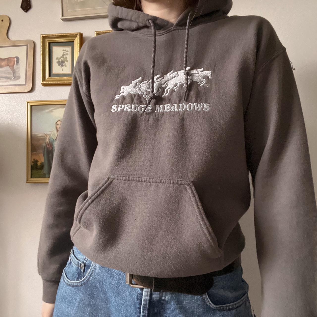 Wild horses embroidered hoodie (S)