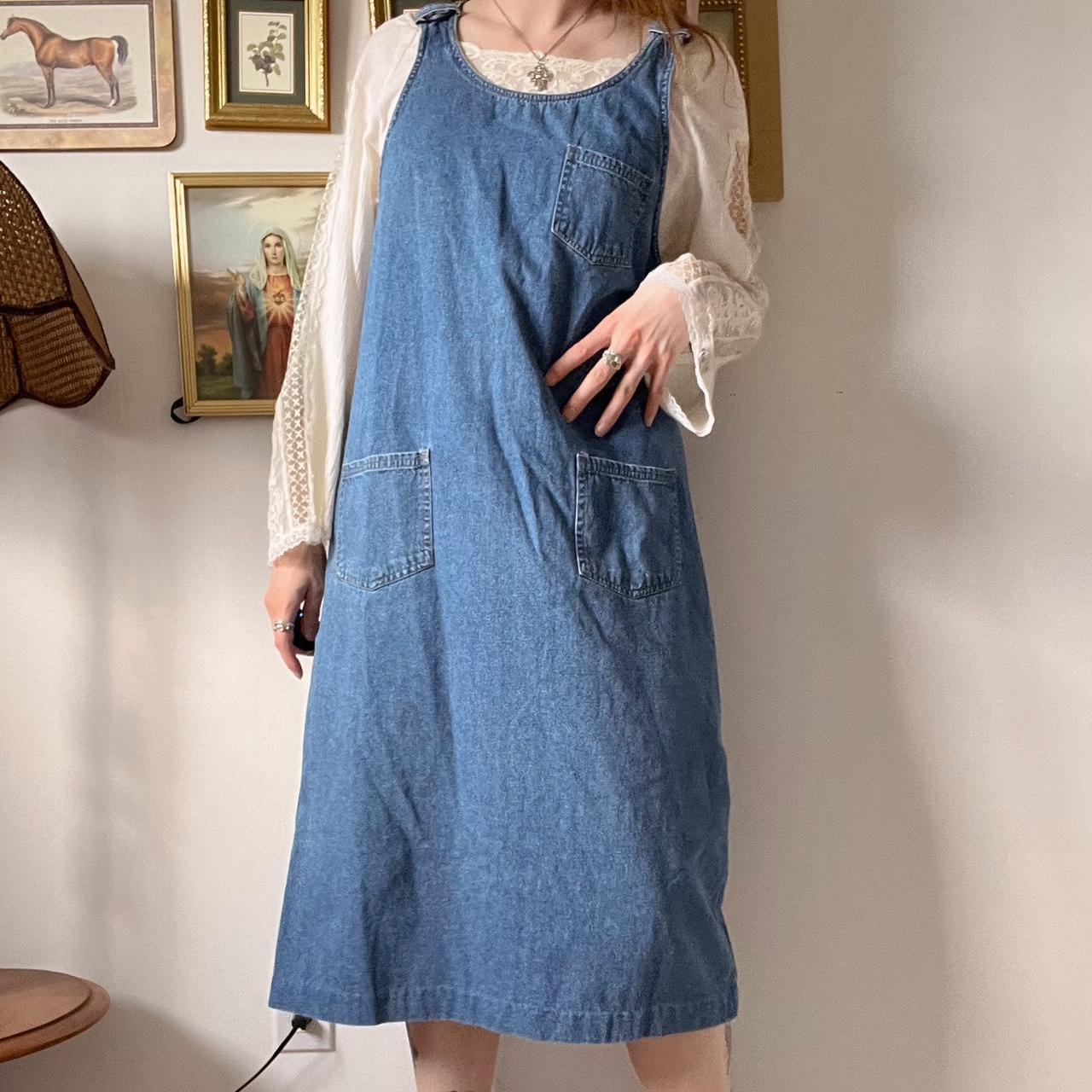 Vintage denim midi dress (M/L)