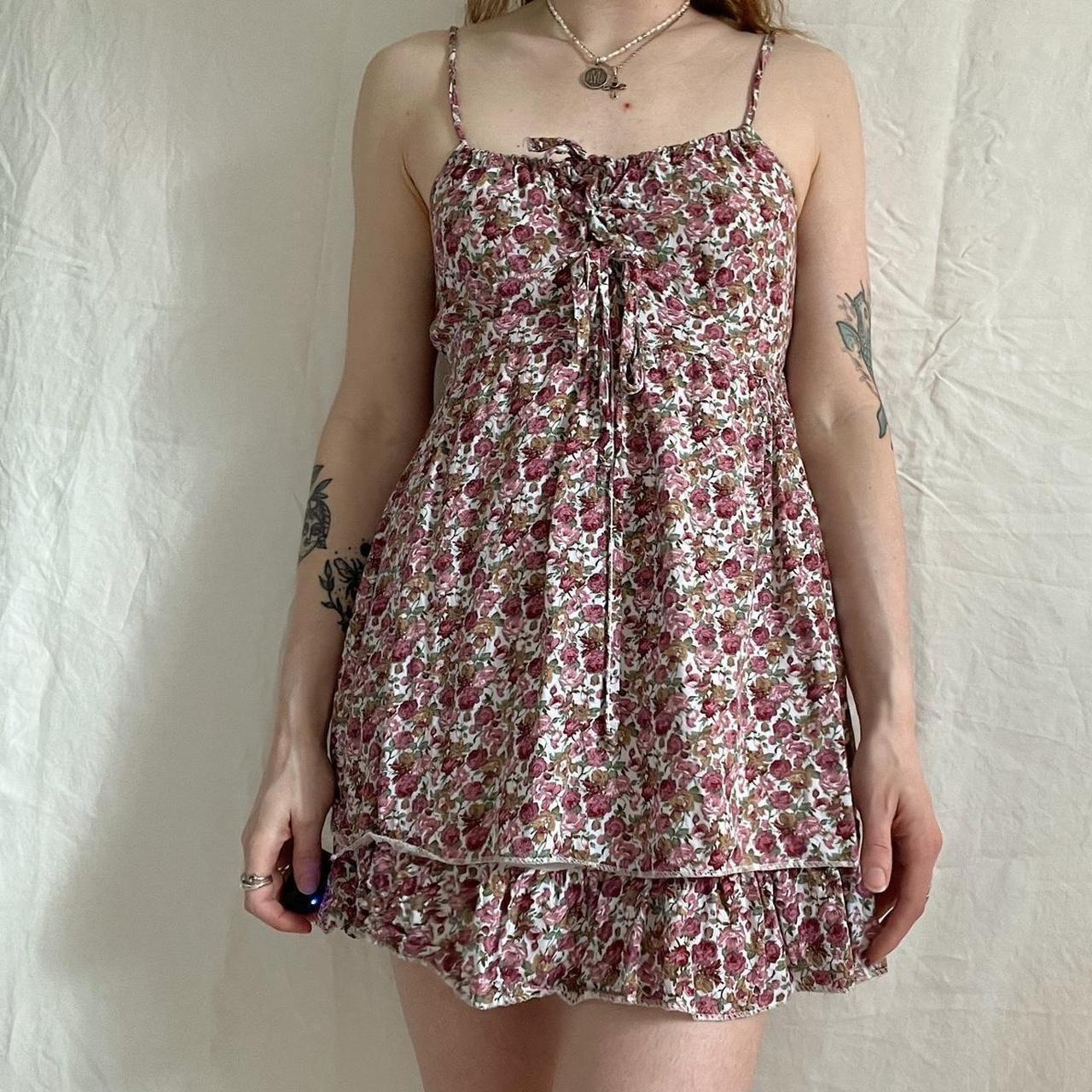 Ruffle babydoll mini dress (S)