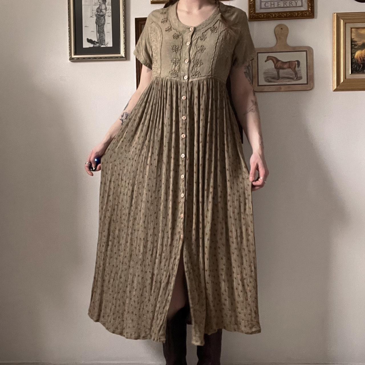 Vintage boho maxi dress (L)