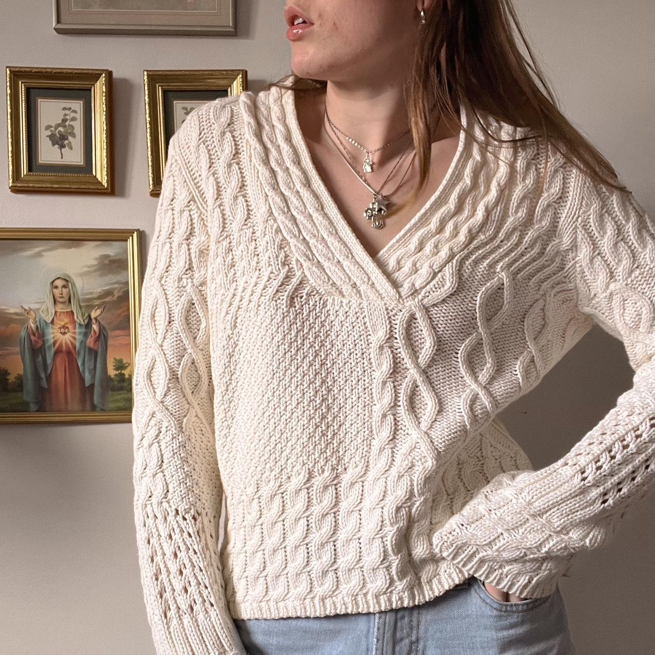 Chunky cable knit sweater (M)