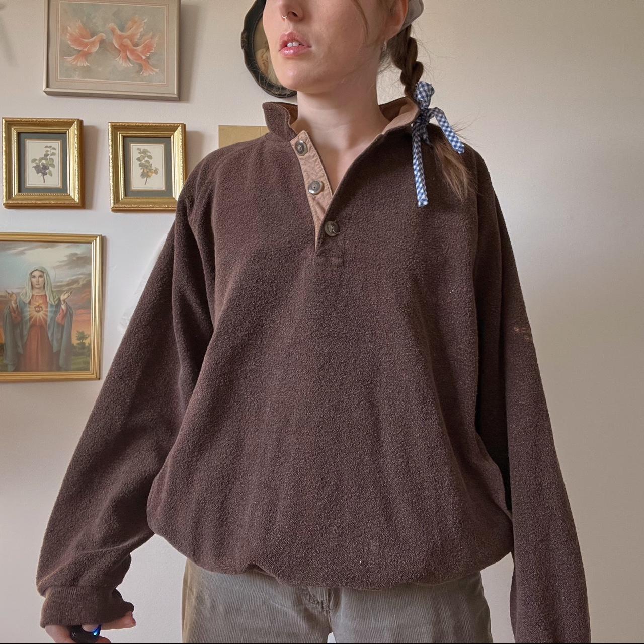 Slouchy brown cabincore sweater (M)