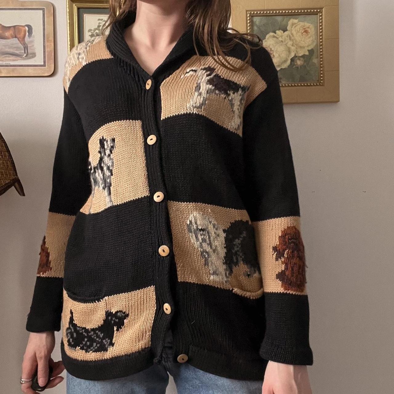 Vintage doggie cardigan (S)