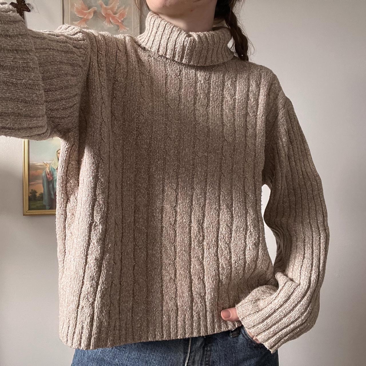 Oat ribbed knit sweater (L)