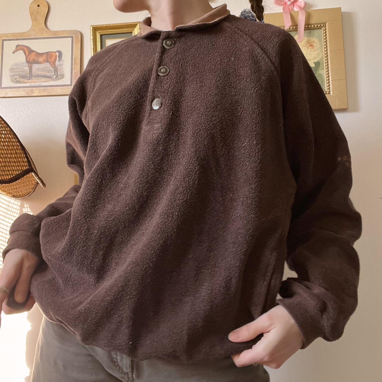 Slouchy brown cabincore sweater (M)