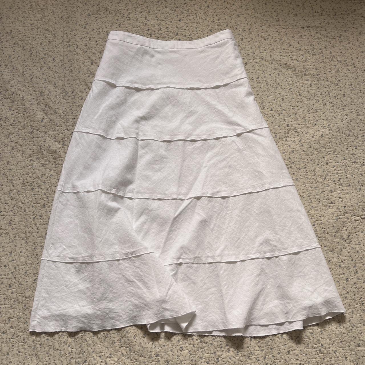 White tiered maxi skirt (L)