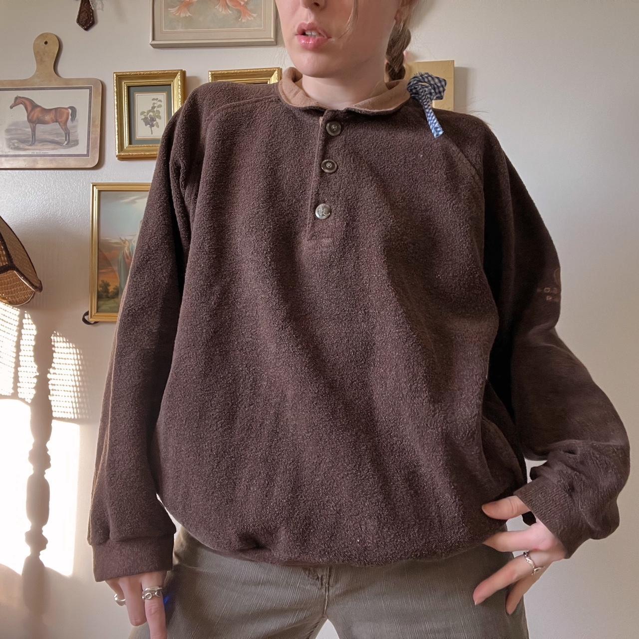 Slouchy brown cabincore sweater (M)