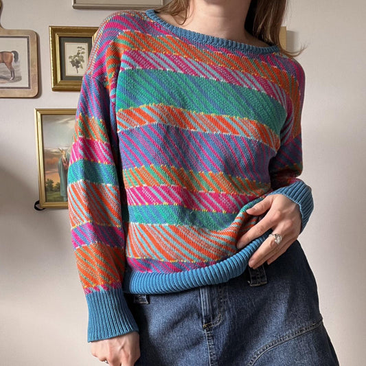 Rainbow knit sweater (S)