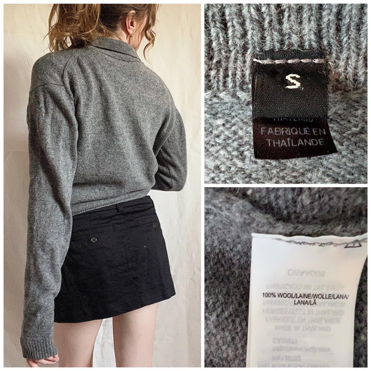 Grey wool cardigan (S)