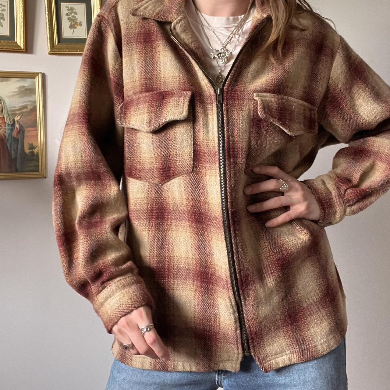 Wool blend flannel jacket (L)