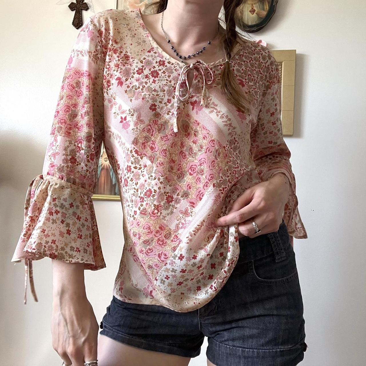 Patchwork floral top (S)