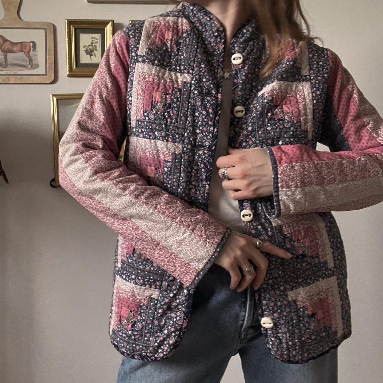 Patchwork quilted jacket (S)