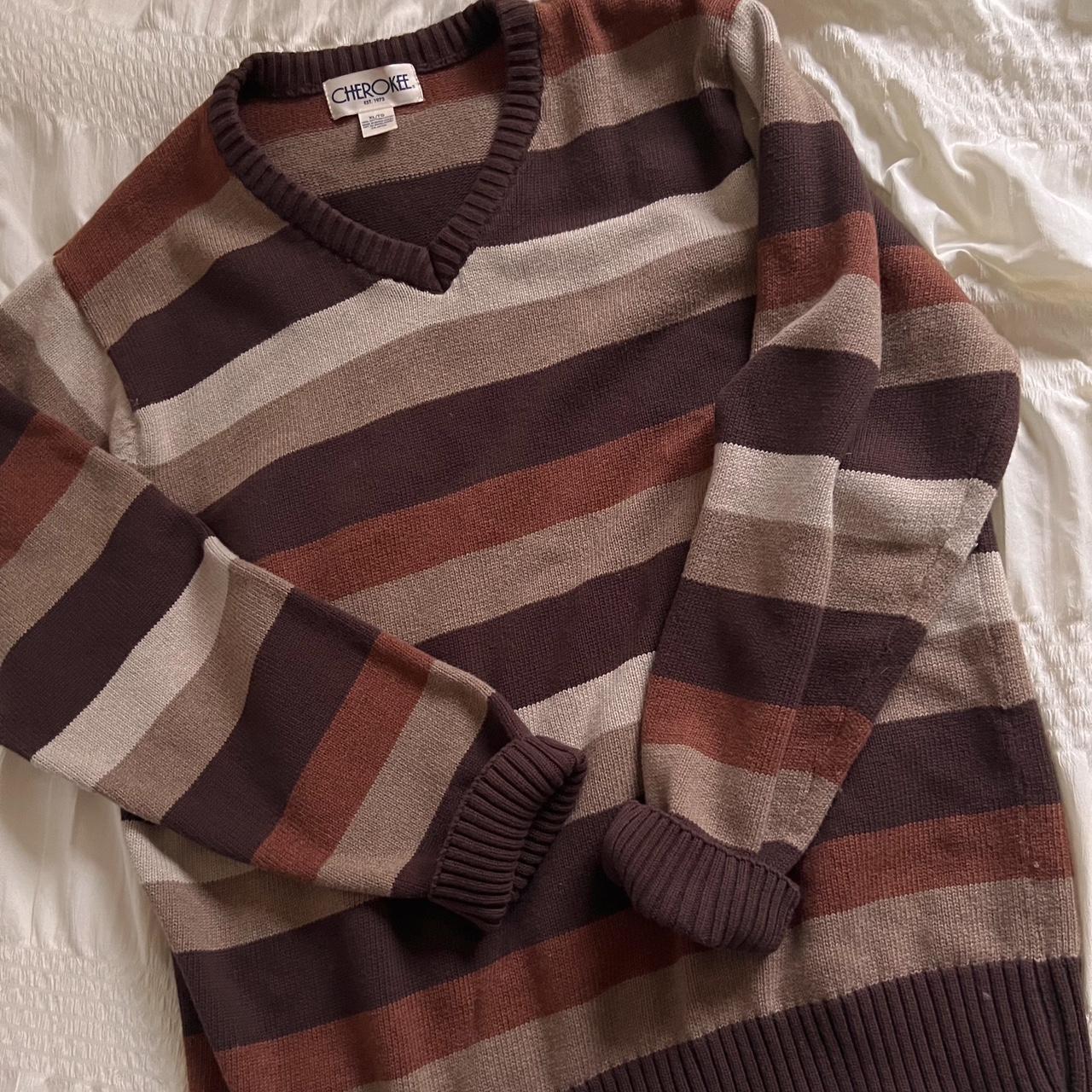 Earthy brown striped sweater (XL)