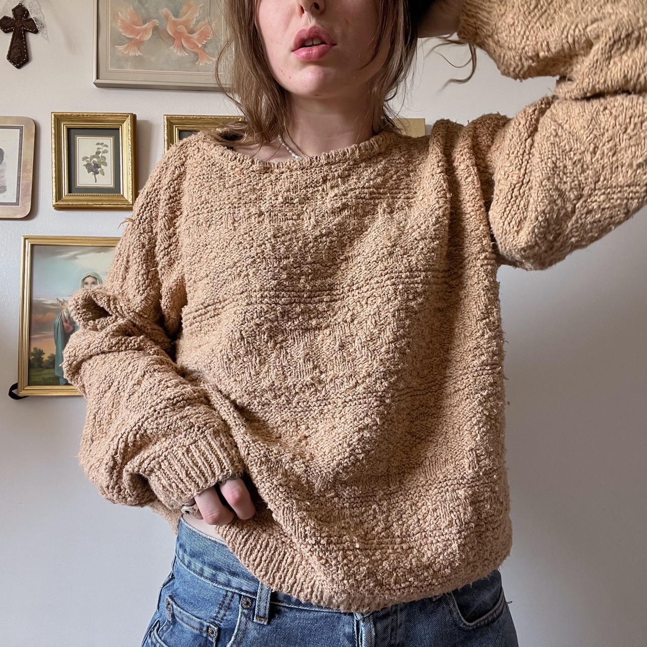 Pumpkin spice knit sweater (M)