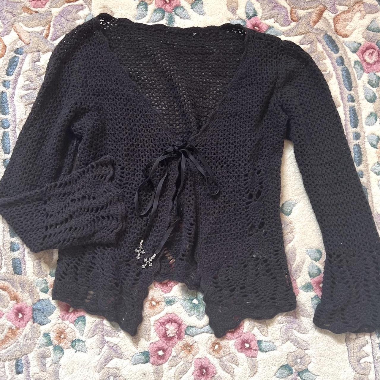 Whimsigoth crochet cardigan (S)