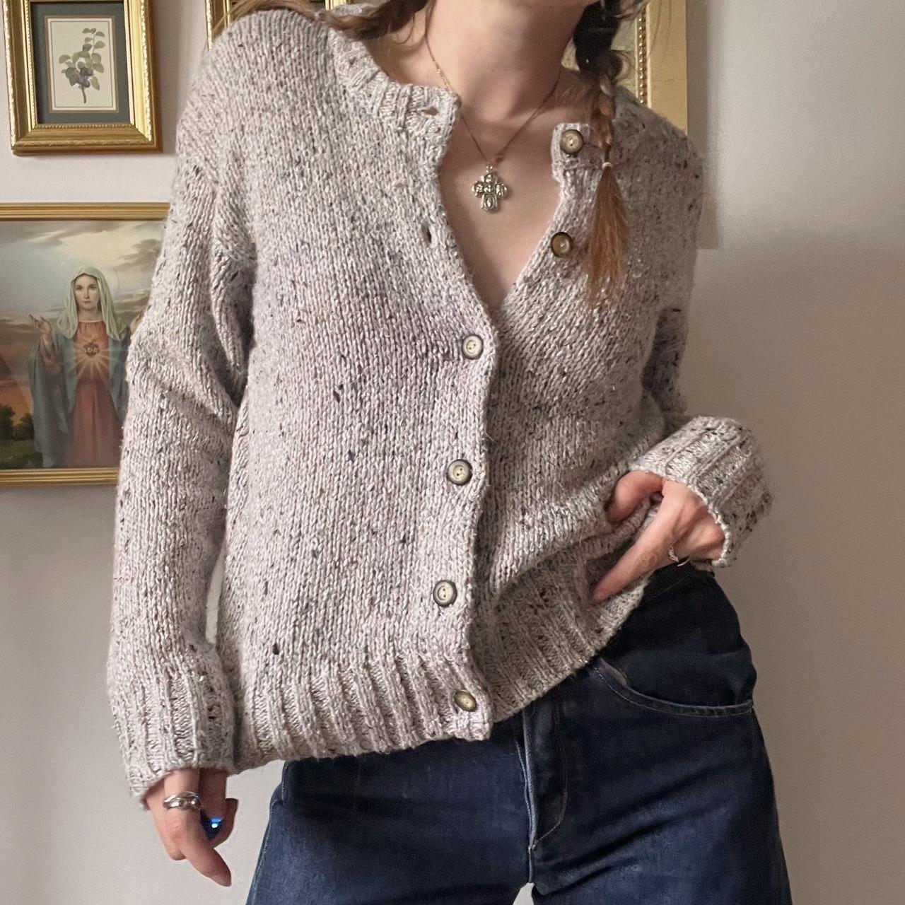 Speckled knit cardigan (S)