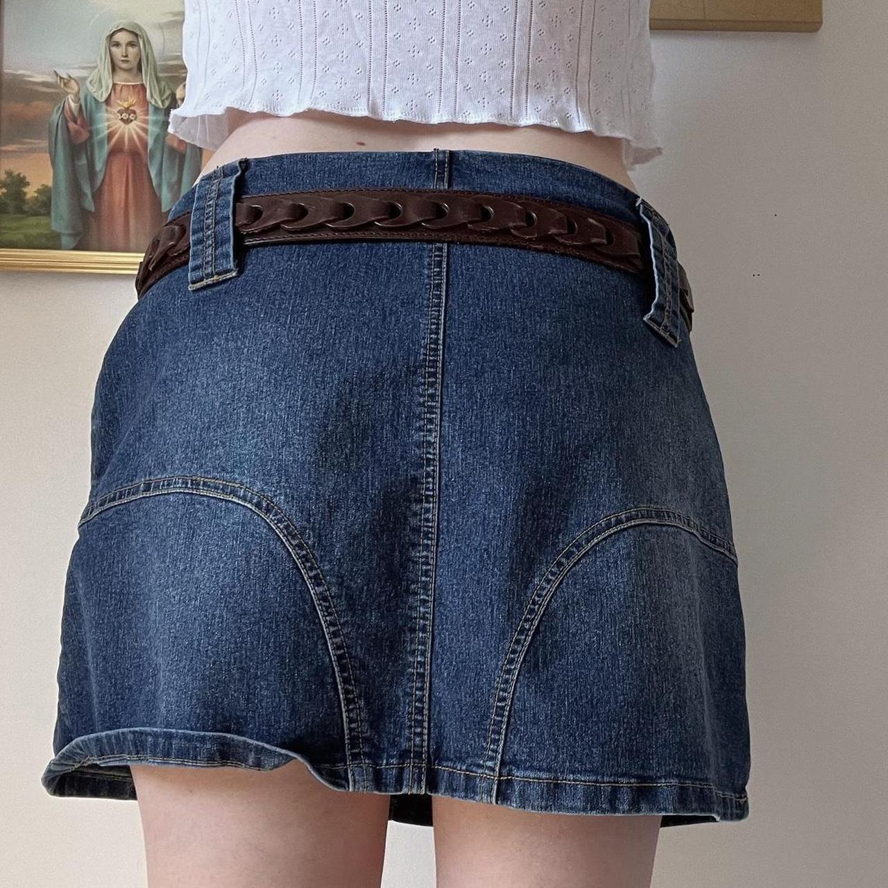 Y2K denim mini skirt (M)